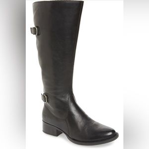 Born Gibb tall boots black wide calf